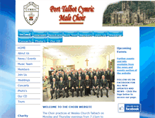 Tablet Screenshot of porttalbotcymricchoir.co.uk